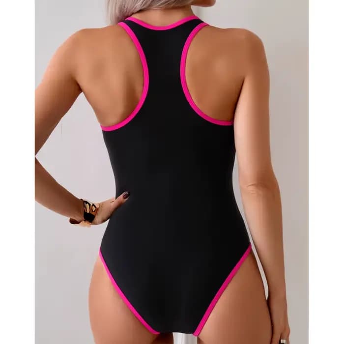 Maillot de bain une pièce fermé avec fermeture éclair