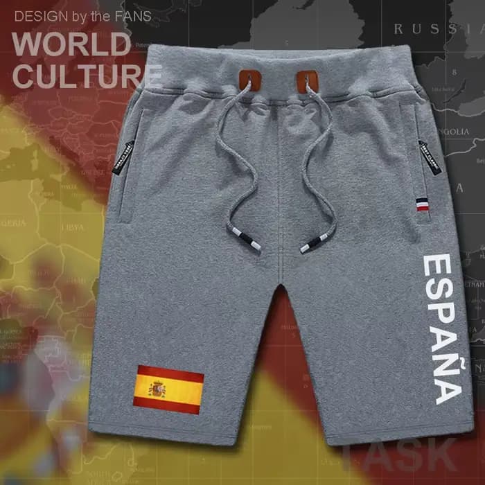 Royaume d'Espagne Espana hommes shorts plage nouveaux hommes board shorts drapeau entraînement fermeture éclair poche sweat 2017 nouveau ESP espagnol Spaniard