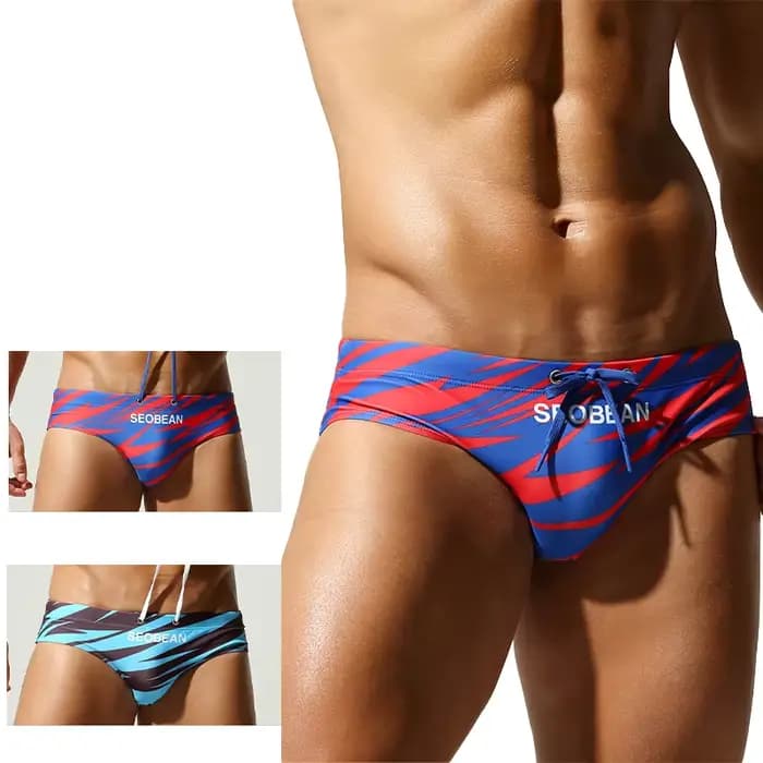 Maillots de bain triangle taille basse pour hommes