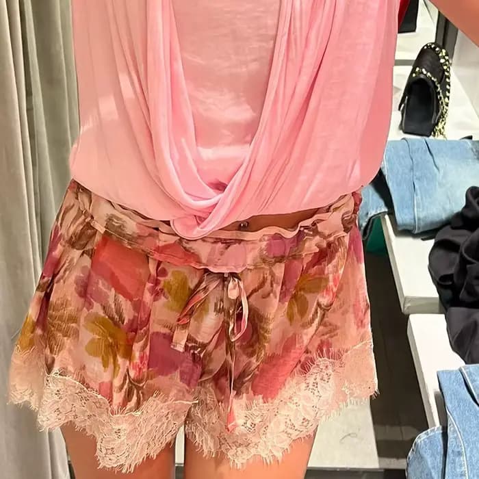 Shorts pour femmes à imprimé floral