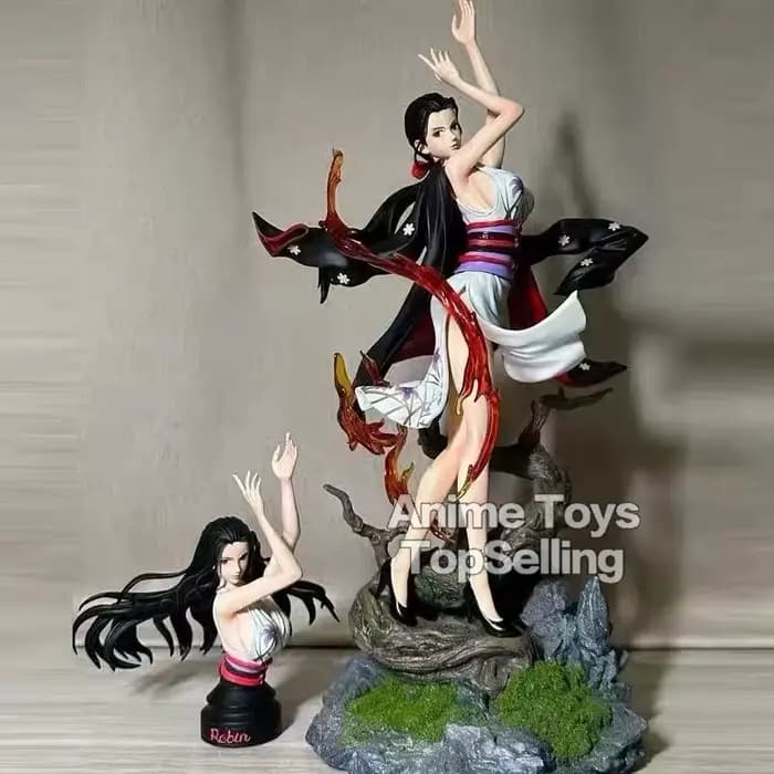 Figurine d'action Anime One Piece, figurine Robin, démon Robin, jouets en PVC, modèle de statue, jouets de collection, cadeaux, 38 cm/15 pouces