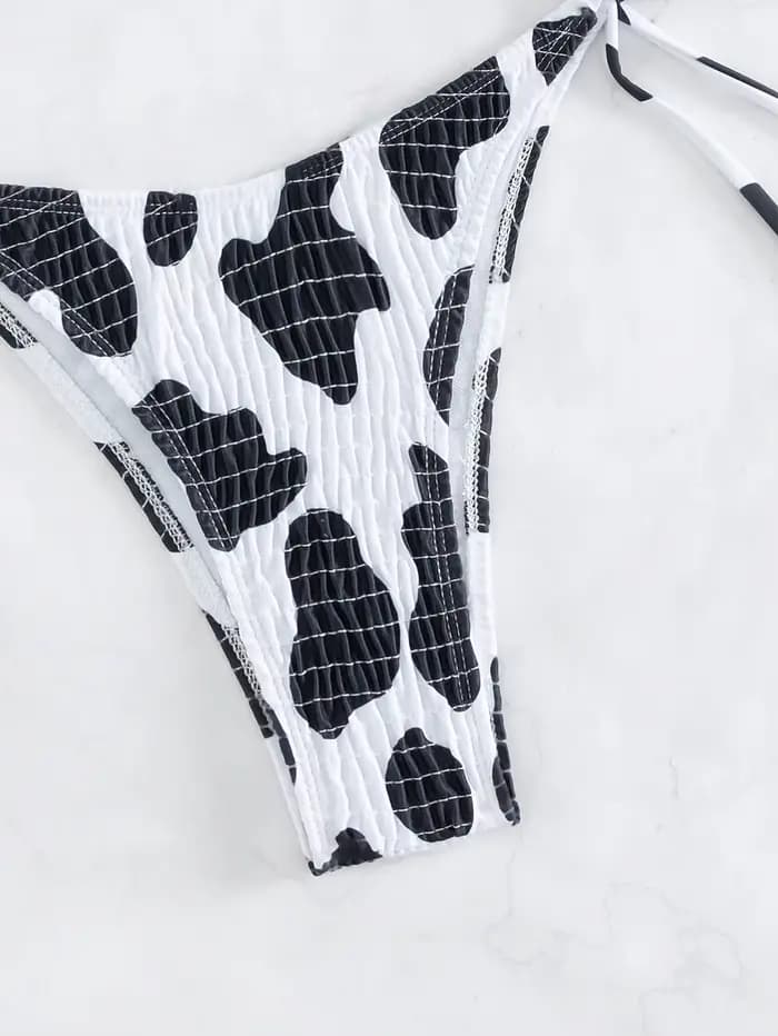 Vache imprimé Sexy Bikini été maillot de bain réglable maillots de bain femmes Bikinis ensemble pansement maillot de bain féminin maillots de bain livraison directe