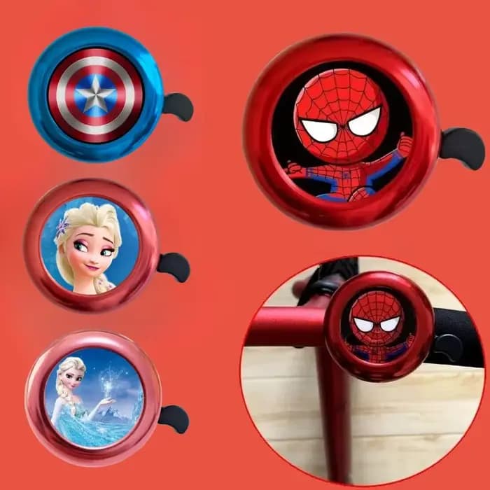 Disney – sonnette de vélo en forme de dessin animé, alarme sonore forte, son clair comme du cristal, accessoires de sécurité pour poignée de vélo, 1 pièce
