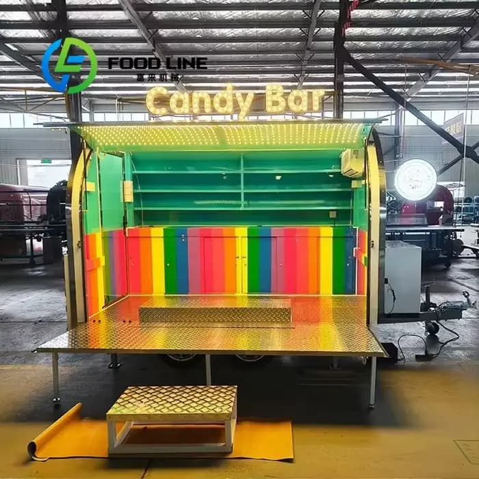 Chariot de collation de rue, petit camion de nourriture pour biscuits, kiosque de Taco, remorque de nourriture pour barbecue à vendre, remorques de crème glacée mobiles