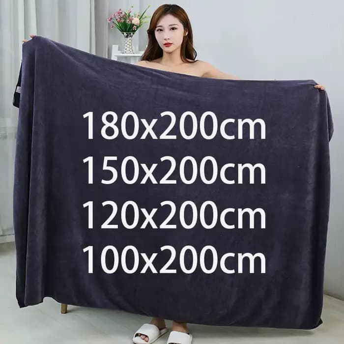 Serviette de bain super absorbante et à séchage rapide 180x200cm, serviette de bain de luxe super grande, serviette de bain d'hôtel super douce, serviette de bain à porter