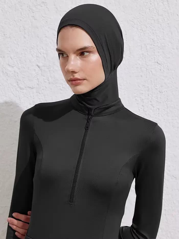 Hijab de bain musulman d'été pour femmes, Turban instantané, conception de cou étendu, séchage rapide