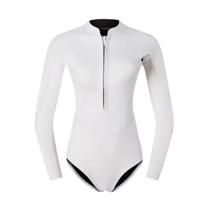 Combinaison de plongée pour femme, 2 mm, néoprène, équipement de plongée, rose, manches longues, bikini, maillot de bain, surf, plongée avec tuba