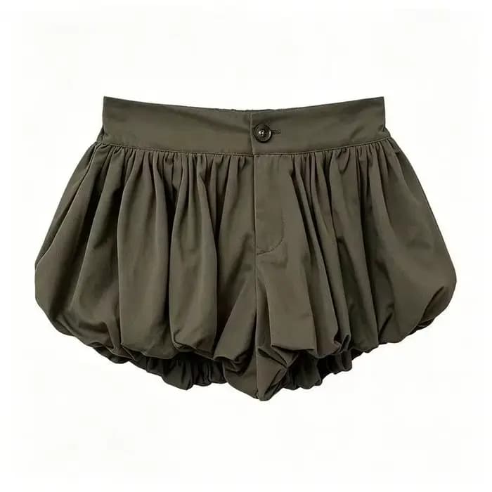 Shorts pour femmes Y2k Vintage Années 2000, Mini-short jupe noir classique à jambe large, style bouffant, Shorts d'été pour femmes