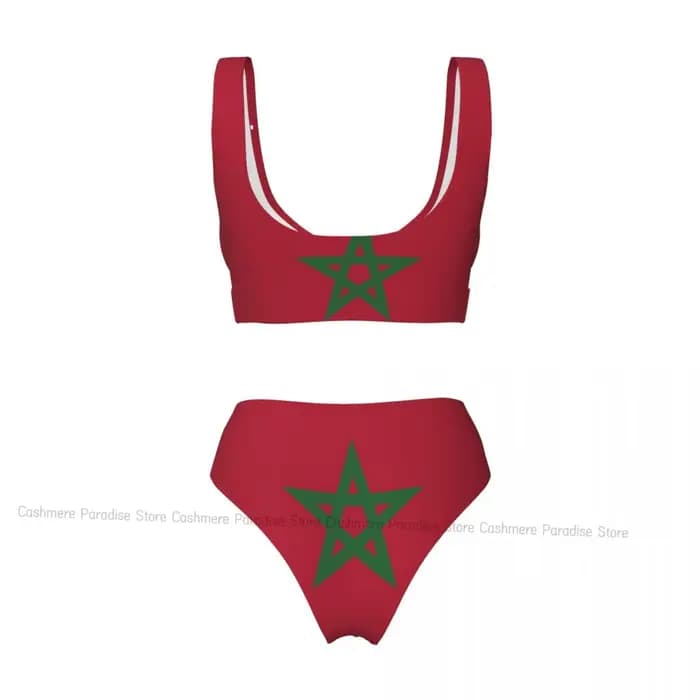 Maroc drapeau femmes Bikini ensemble maillot de bain Push Up maillot de bain pour femme maillot de bain