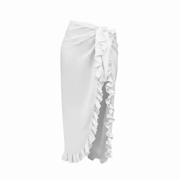 Robe de plage longue en mousseline de soie transparente pour femme