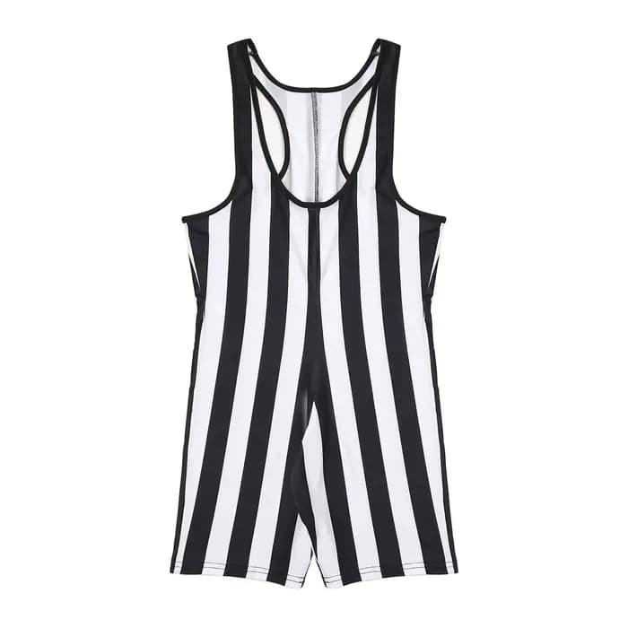 Maillot de bain une pièce athlétique rayé pour homme