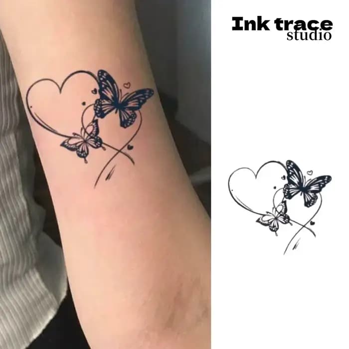 Autocollants de tatouage semi-permanents imperméables Love Butterflies, nouvelle collection, durent 10 à 12 jours