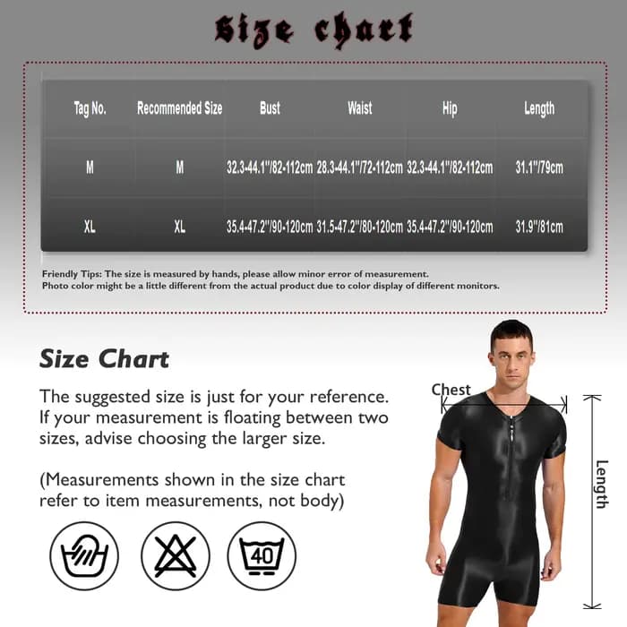 Maillot de bain une pièce brillant pour hommes