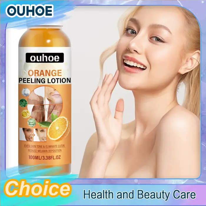 Lotion Peeling à l'orange pour la peau foncée, exfoliante, élimine les peaux mortes, nettoyage, hydratant, éclaircissant, huile de Peeling forte