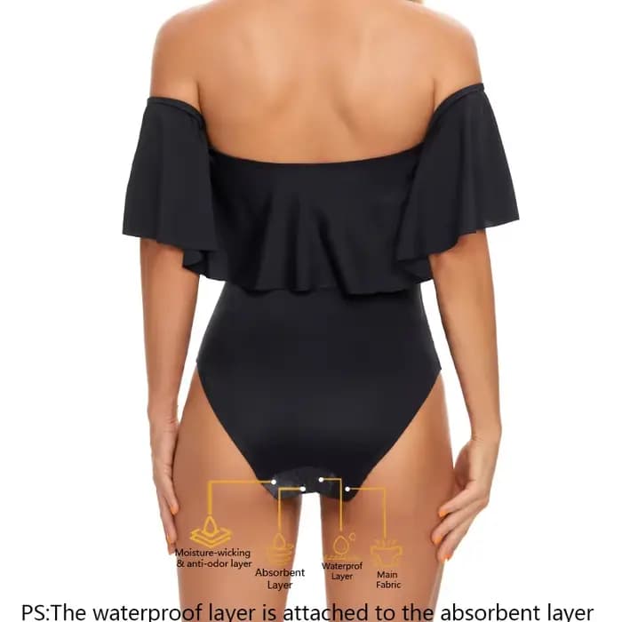 Maillot de bain menstruel Style Triangle, Sexy, anti-fuite, absorbant, idéal pour la plage, sous-vêtements pour filles, 1 pièce