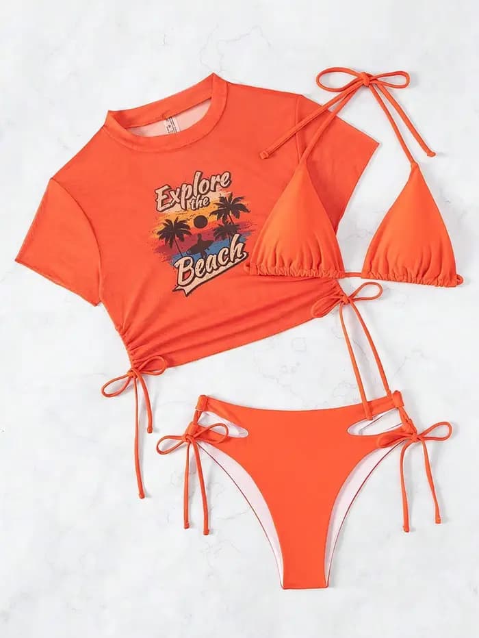Maillot de bain 3 pièces sexy pour femme