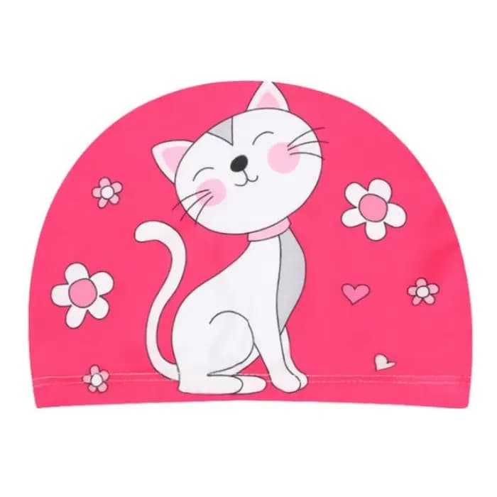 Bonnet de bain en tissu élastique pour enfants, joli bonnet de bain de dessin animé, protection des oreilles, garçons et filles