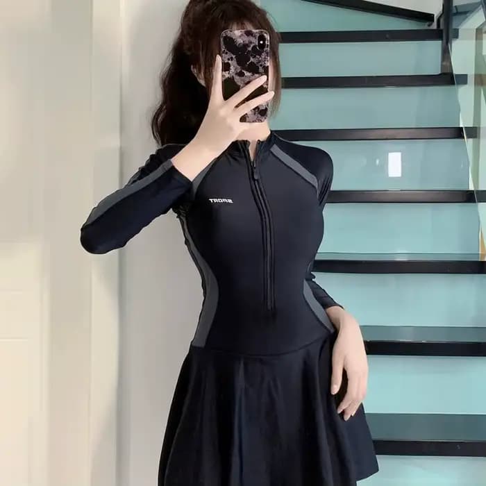 Maillot de bain une pièce à manches longues pour femme