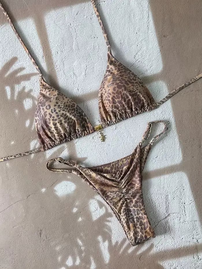 Sexy léopard Push Up Bikinis deux pièces maillots de bain 2026 Micro Bikini ensembles femmes maillot