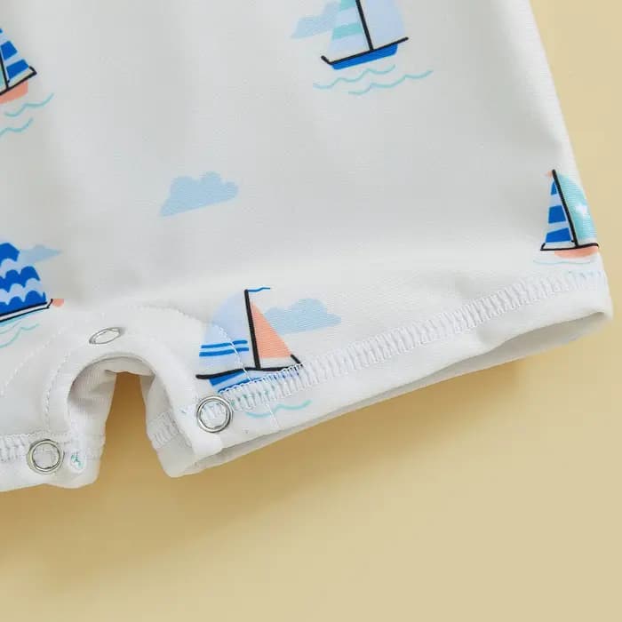 MISOWMNChain-Maillot de bain d'été décontracté pour bébés garçons, imprimé tortue de dessin animé, manches longues, col montant, fermeture éclair