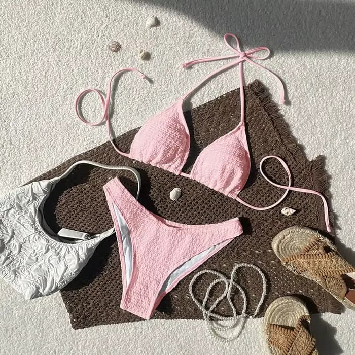 Nouvel ensemble bikini femme 2026 – Maillot de bain sexy bandeau triangle, haut et bas séparés, idéal pour la plage, la piscine et les vacances