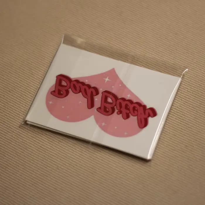 Tatouages temporaires avec lettres anglaises Bad B, autocollants imperméables pour adultes.