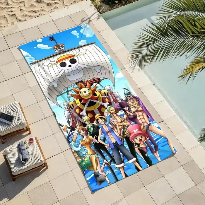 Serviette de bain Anime One P-Piece, idéale pour la natation légère, le camping, le yoga, la plage