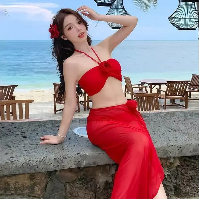Ensemble Bikini rouge Sexy