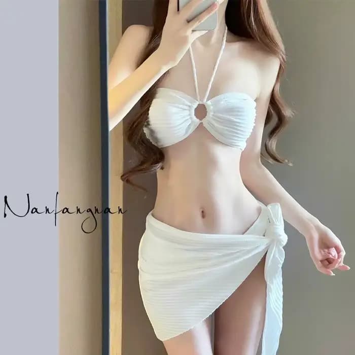 Ensemble Bikini trois pièces Rose pour femmes, maillot de bain Triangle Sexy de luxe pour la plage et le printemps chaud, maillots de bain de vacances flatteurs