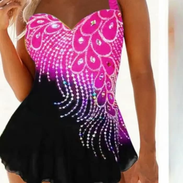 Maillot de bain imprimé Style princesse pour femmes