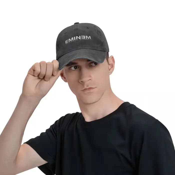 Casquettes de baseball vintage Eminem Rap God pour hommes et femmes, effet vieilli et délavé, ajustables, pour activités de plein air