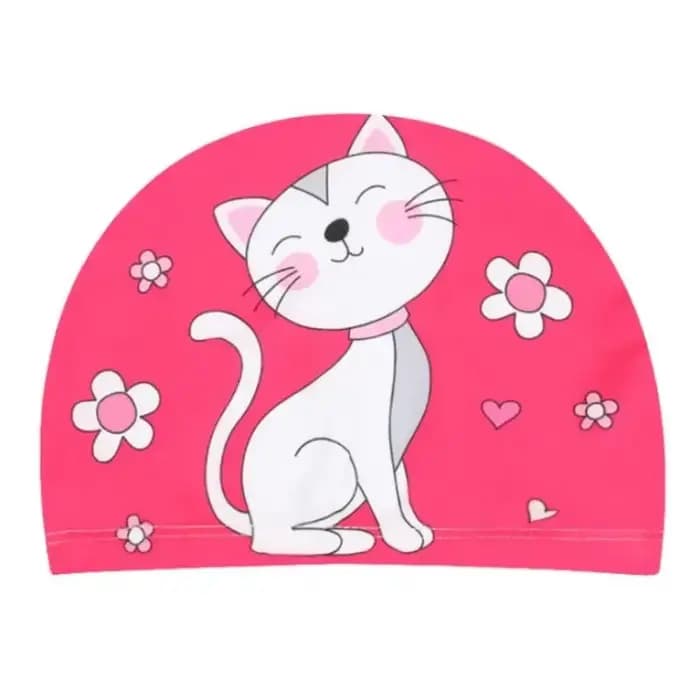 Bonnet de bain pour enfants, tissu élastique, dessin animé mignon pour cheveux longs, jolis enfants, protège les oreilles, chapeau de piscine pour garçons et filles