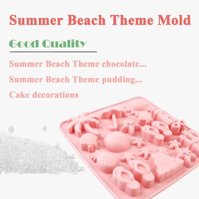 Moules en silicone sur le thème de la fête de plage