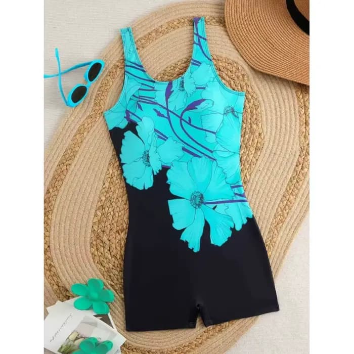 Maillot de bain une pièce sexy à imprimé floral, tenue d'été tendance pour femme, élastique, résistant à l'usure, haute élasticité, fibre de polyester