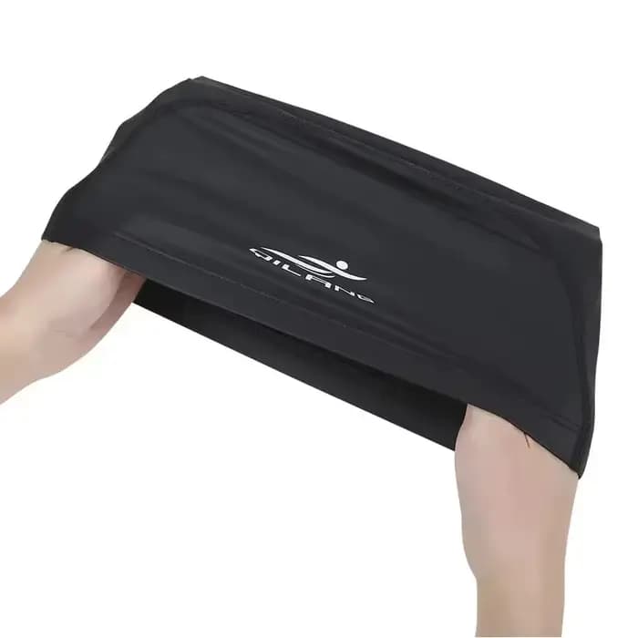 Bonnet de bain adulte imperméable en PU unisexe, couleur unie, pour piscine et plongée, protection des cheveux longs et des oreilles