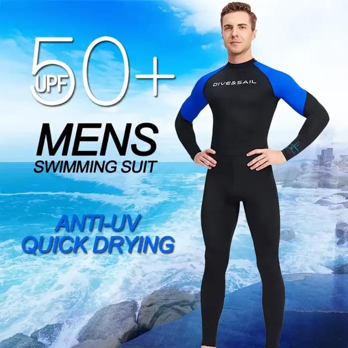 Maillot de bain une pièce à séchage rapide pour hommes, manches longues, en Nylon, Anti-ultraviolet, pour plongée en apnée, surf, Sports aquatiques
