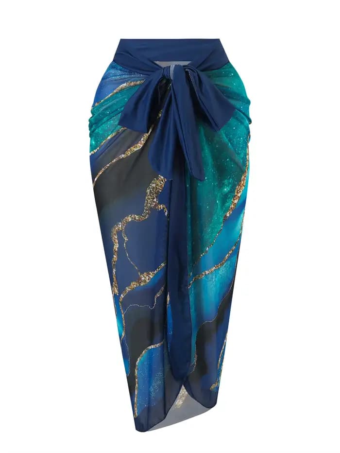 Maillot de bain une pièce imprimé numérique, sur mesure, pour femmes, Protection solaire conservatrice, jupe en gaze, 2-P, nouvelle collection été