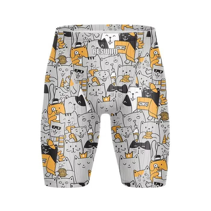 Maillot de bain chat mignon pour hommes, short d'endurance, entraînement athlétique, course, maillot de bain, plage, pantalon de Surf