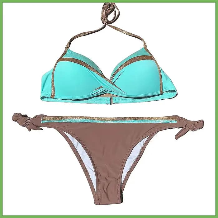 Ensemble de bikini push-up pour femmes, maillot de bain brésilien sexy uni, maillot de bain d'été pour la plage