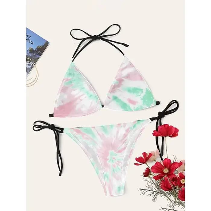 Ensembles de bikini sexy pour femmes ​ ​ ​ Maillot de bain psychédélique Cupshe aquarelle taille haute séchage rapide