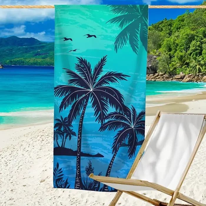 Serviette de plage Tropical Palm Tree : Plongez dans l'ambiance estivale