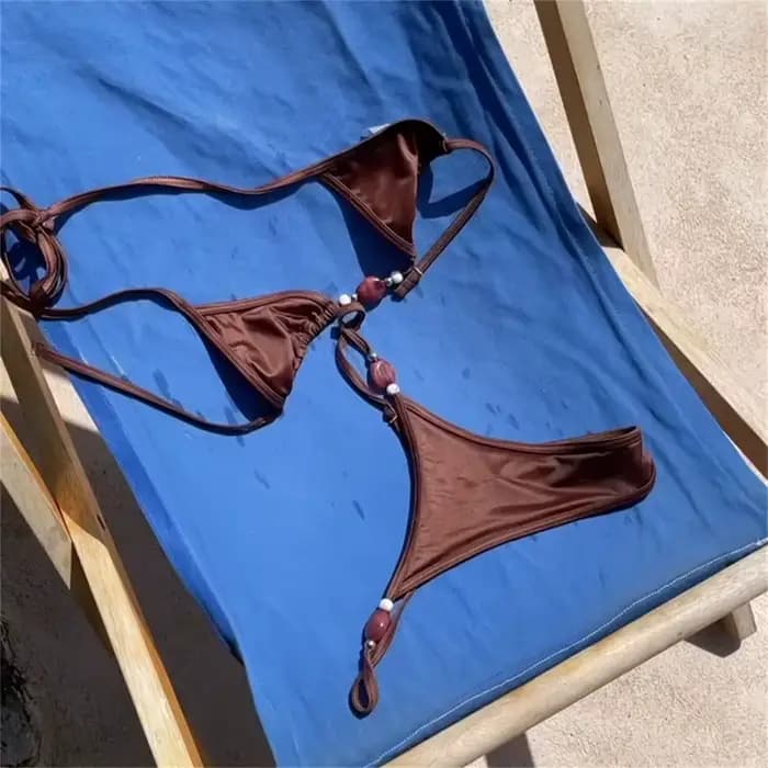 Maillot de bain sexy et brillant pour femmes