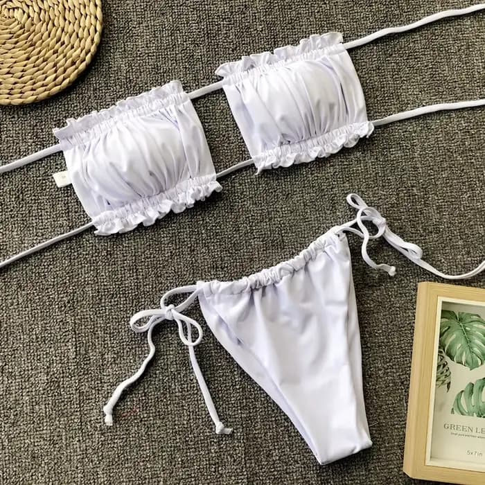 Bikinis froncés Sexy String Maillot De Bain femmes Extrem