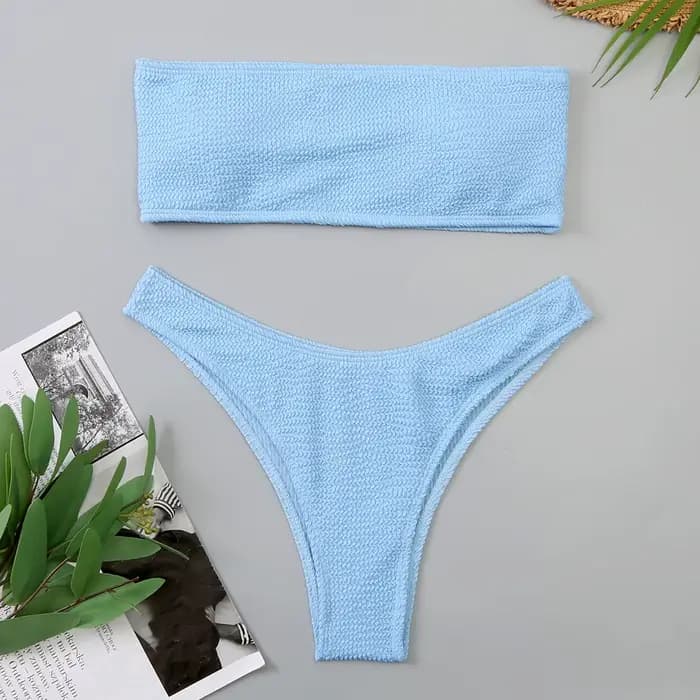 Velours Bikinis 2025 femmes brésilien Bandeau maillot de bain solide Sexy maillots