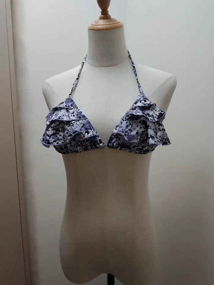 Ensemble de Bikini à volants imprimé Floral pour femmes, comprend un haut à volants à motifs floraux et une jupe courte à volants, ensemble de Bikini pour maillots de bain pour femmes