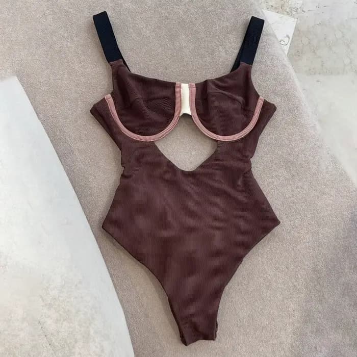 Blanc une pièce maillot de bain Sexy femmes maillots