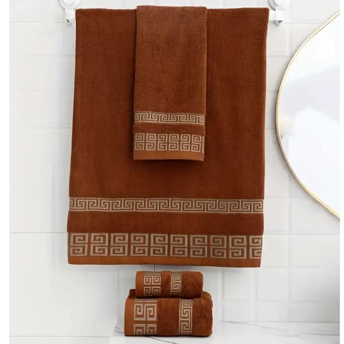 Grande serviette de bain 70x140cm Marron Blanc Bleu Noir Gris Vert