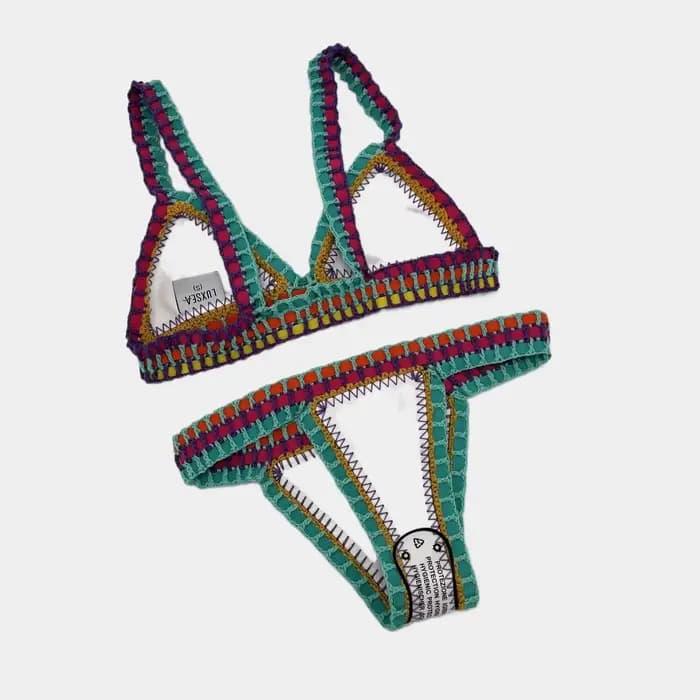 Maillot de bain blanc sexy en crochet pour femmes