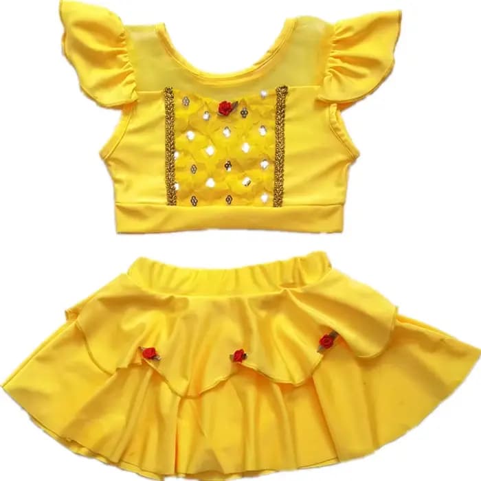 Maillots de bain princesse pour filles, design mignon, vêtements de plage pour enfants, taille 100-150, maillots de bain d'été pour enfants