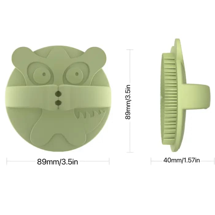 Brosse de bain pour bébé en silicone souple, nettoie en douceur les cheveux et le corps du bébé, sans BPA, un outil de bain sûr pour les nouveau-nés et les enfants.